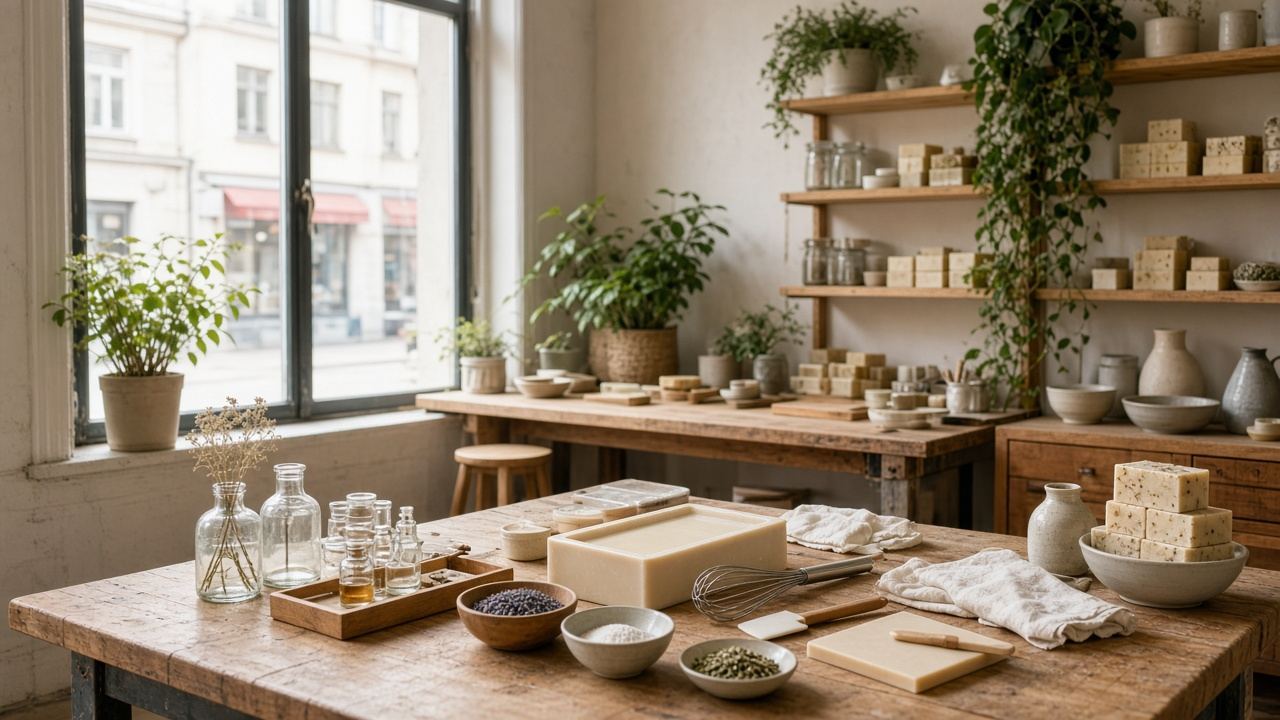 Soap-making craft workshop at Reapers Dimer Atelier